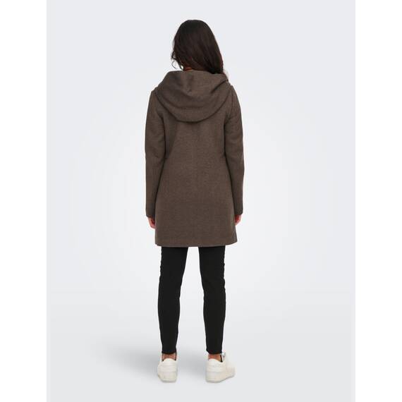 ONLY Women's ONLSEDONA Light Coat OTW NOOS Jacket, Hot Fudge/Detail:Melange, XXS