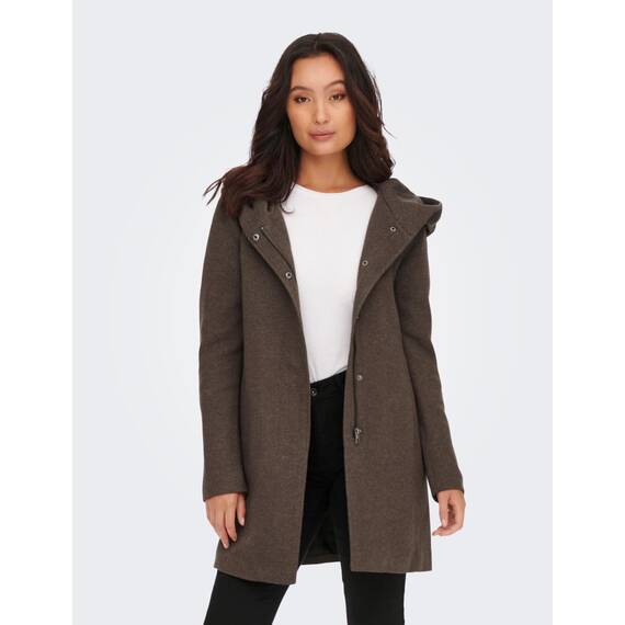 ONLY Women's ONLSEDONA Light Coat OTW NOOS Jacket, Hot Fudge/Detail:Melange, XXS
