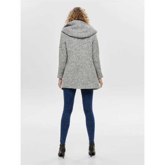 ONLY Damen Onlsedona Boucle Wool Coat Otw Noos Mantel, Light Grey Melange, M EU