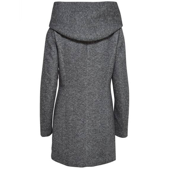 ONLY Damen Kurzmantel Übergangsmantel (M, Dark Grey Melange)