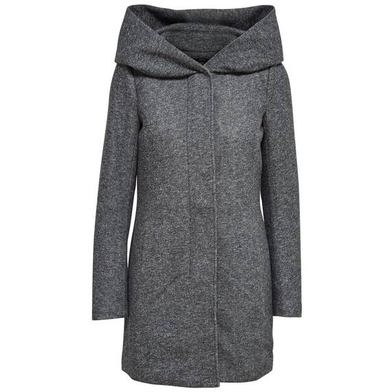 ONLY Damen Kurzmantel Übergangsmantel (M, Dark Grey Melange)