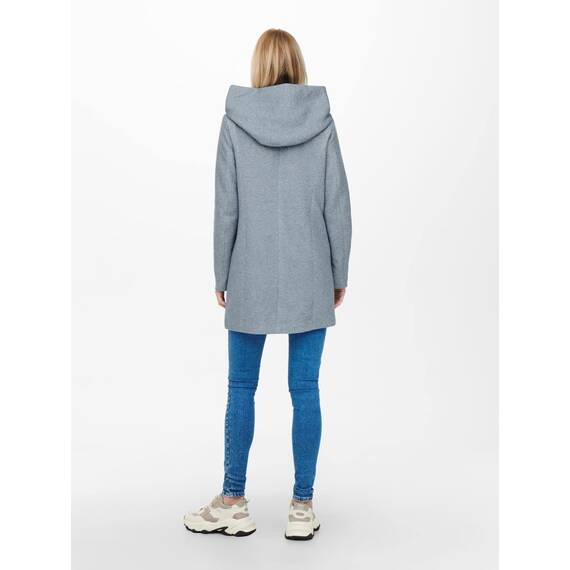 ONLY Women's ONLSEDONA Light Coat OTW NOOS Mantel, Blue Fog/Detail:Melange, L