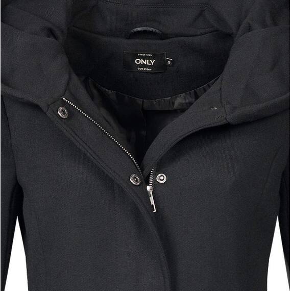 ONLY Damen Mantel Jacke SEDONA LIGHT COAT Parka Übergang Frühling (L, schwarz (Black))