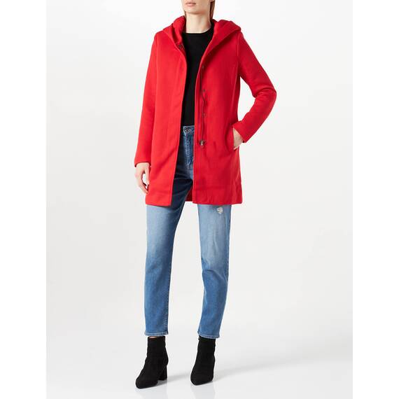 ONLY Women's ONLSEDONA Light Coat OTW NOOS Mantel, Mars Red/Detail:Melange, L