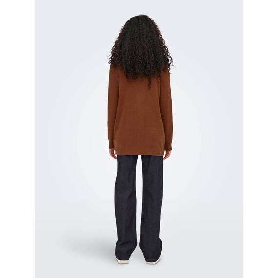 ONLY Damen Onllesly L/S Open Cardigan KNT Noos Strickjacke 15174274 ,Tortoise Shell/Detail:w. Melange ,XS