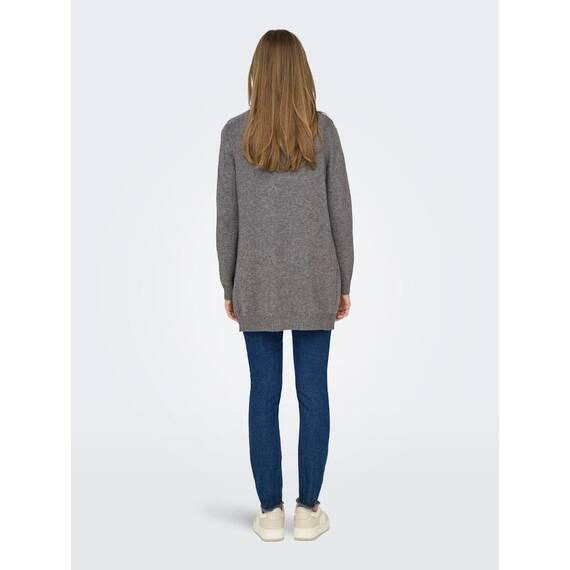 ONLY Damen Onllesly L/S Open Cardigan KNT Noos Strickjacke 15174274,Chocolate Torte/Detail:Melange,S