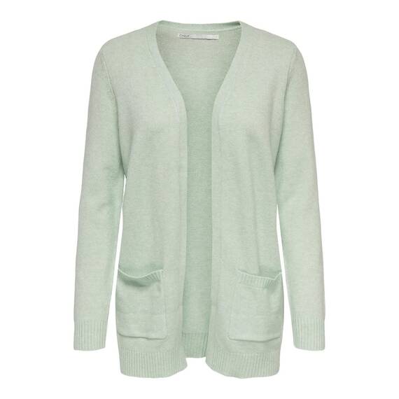 ONLY Damen Onllesly L/S Open Cardigan KNT Noos Strickjacke 15174274,Mist Green/Detail:Melange,XS