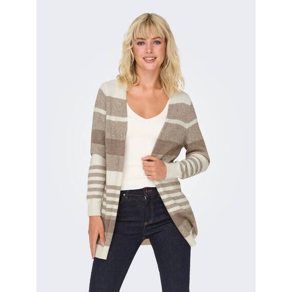 ONLY Damen Onllesly L/S Open Cardigan KNT Noos Strickjacke 15174274,Whitecap Gray 1,XS