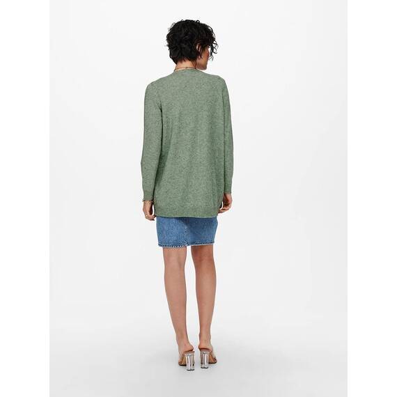 ONLY Damen Onllesly L/S Open Cardigan KNT Noos Strickjacke 15174274,Mist Green/Detail:Melange,XS