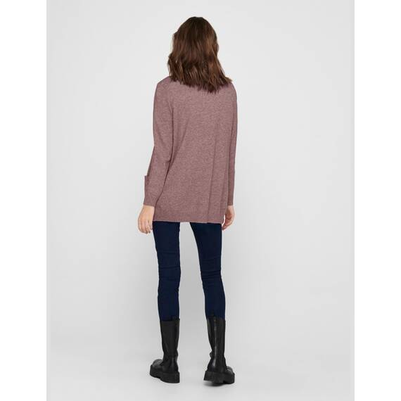 ONLY Damen Onllesly L/S Open Cardigan KNT Noos Strickjacke 15174274,Rose Browndetail:w. Melange,S