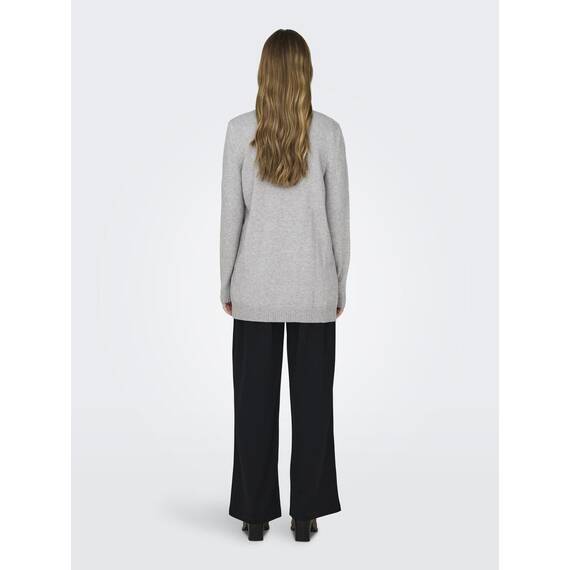 ONLY Damen Onllesly L/S Open Cardigan KNT Noos Strickjacke 15174274,Light Grey Melange,XS