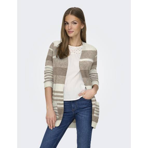 ONLY Damen Onllesly L/S Open Cardigan KNT Noos Strickjacke 15174274,Whitecap Gray 1,XS