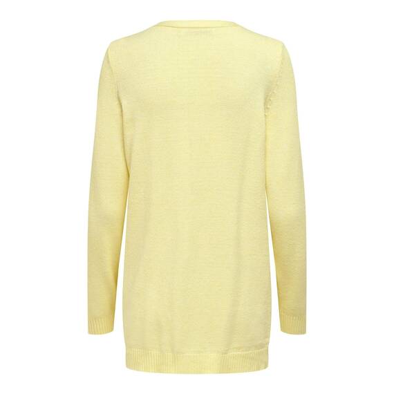ONLY Damen Onllesly L/S Open Cardigan KNT Noos Strickjacke 15174274 ,Pastel Yellow ,XS