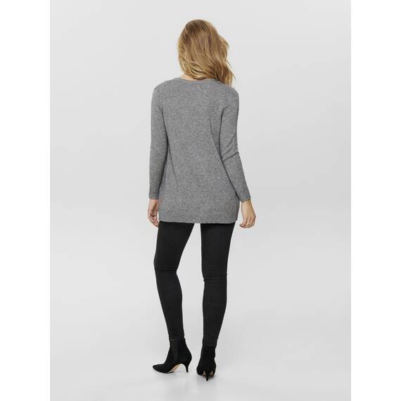 ONLY Damen Onllesly L/S Open Cardigan KNT Noos Strickjacke,Medium Grey Melange,XS