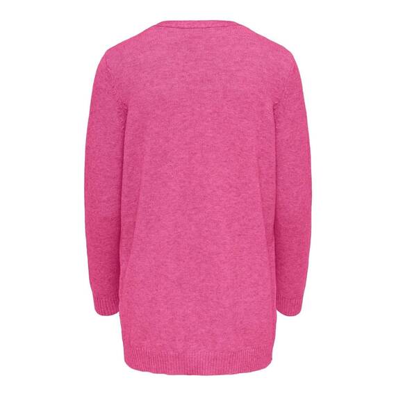 ONLY Damen Onllesly L/S Open Cardigan KNT Noos Strickjacke 15174274,Carmine Rose/Detail:Melange,XS