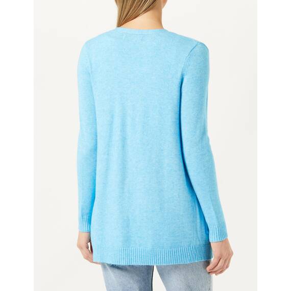 ONLY Damen Onllesly L/S Open Cardigan KNT Noos Strickjacke 15174274 ,Aquarius/Detail:melange ,S
