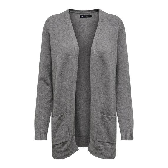 ONLY Damen Onllesly L/S Open Cardigan KNT Noos Strickjacke 15174274,Chocolate Torte/Detail:Melange,S
