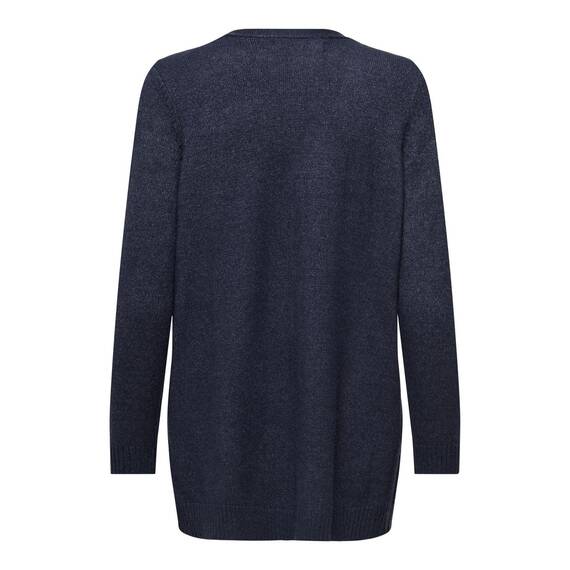 ONLY Damen ONLLESLY L/S Open Cardigan KNT NOOS Strickjacke, Total Eclipse/Detail:W. Melange, S