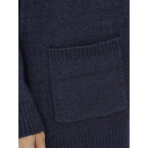 ONLY Damen ONLLESLY L/S Open Cardigan KNT NOOS Strickjacke, Total Eclipse/Detail:W. Melange, S