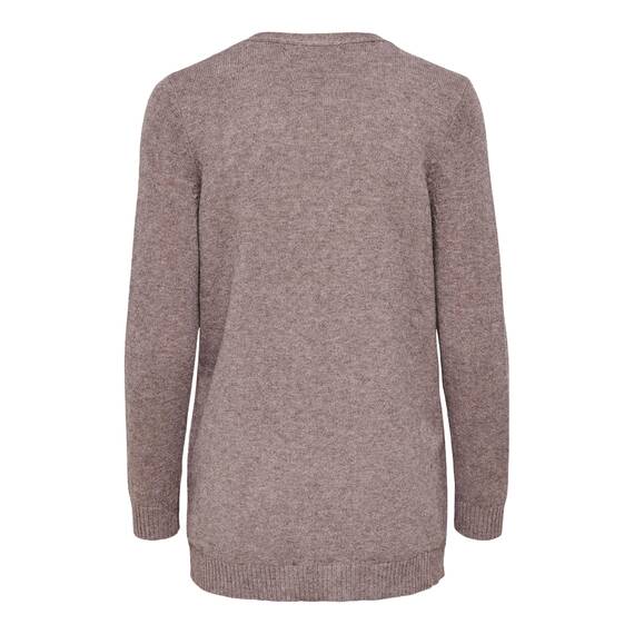 ONLY Damen Onllesly L/S Open Cardigan KNT Noos Strickjacke 15174274,Rose Browndetail:w. Melange,XS