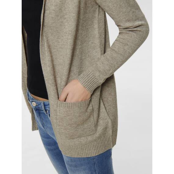 ONLY Damen Onllesly L/S Open Cardigan KNT Noos Strickjacke,Beige (Beige/W. Melange),XS