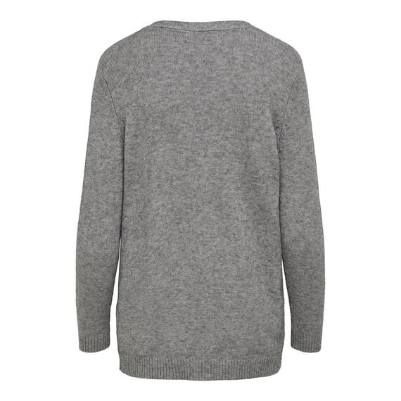 ONLY Damen Onllesly L/S Open Cardigan KNT Noos Strickjacke,Medium Grey Melange,XS
