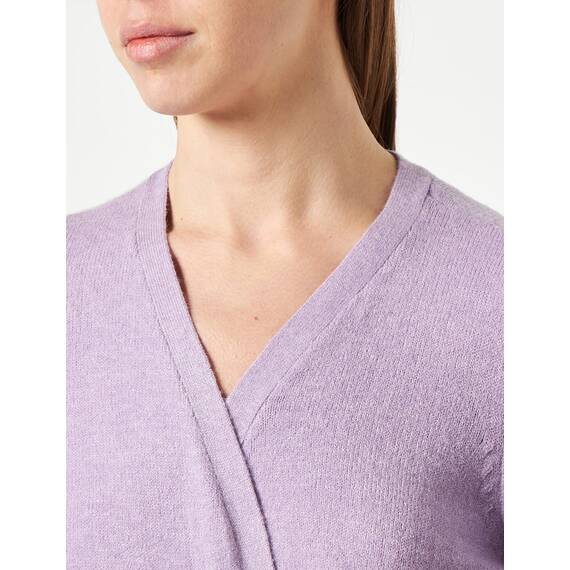 ONLY Damen Onllesly L/S Open Cardigan KNT Noos Strickjacke 15174274,Dewberry/Detail:Melange,XXS