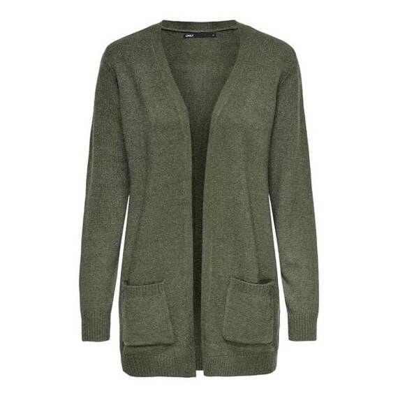 ONLY Damen Onllesly L/S Open Cardigan KNT Noos Strickjacke 15174274,Marine Green/Detail:Melange,L