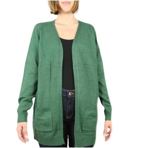 ONLY Damen Onllesly L/S Open Cardigan KNT Noos Strickjacke 15174274 ,Pineneedle/Detail:w. Melange ,M