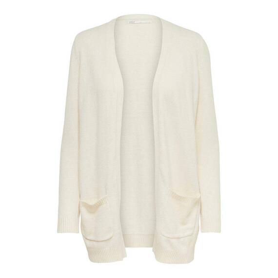 ONLY Damen Onllesly L/S Open Cardigan KNT Noos Strickjacke 15174274,Whitecap Gray/Detail:w. Melange,S