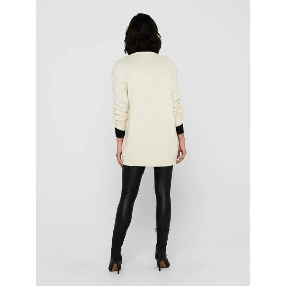 ONLY Damen Onllesly L/S Open Cardigan KNT Noos Strickjacke 15174274,Whitecap Gray/Detail:w. Melange,S