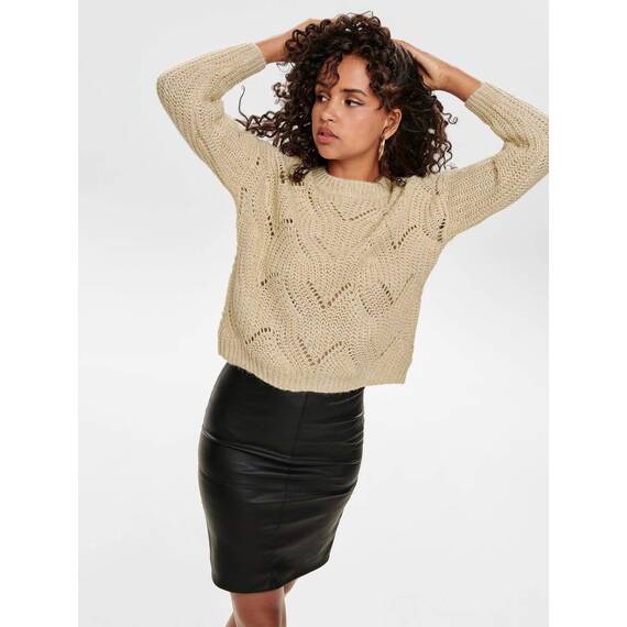 ONLY NOS Damen ONLHAVANA L/S PULLOVER KNT NOOS Pullover,, per pack Grau (Pumice Stone Pumice Stone), Medium (Herstellergröße: M)