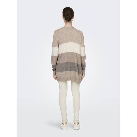 ONLY Damen Onllesly L/S Open Cardigan KNT Noos Strickjacke 15174274 ,Feather Gray ,M