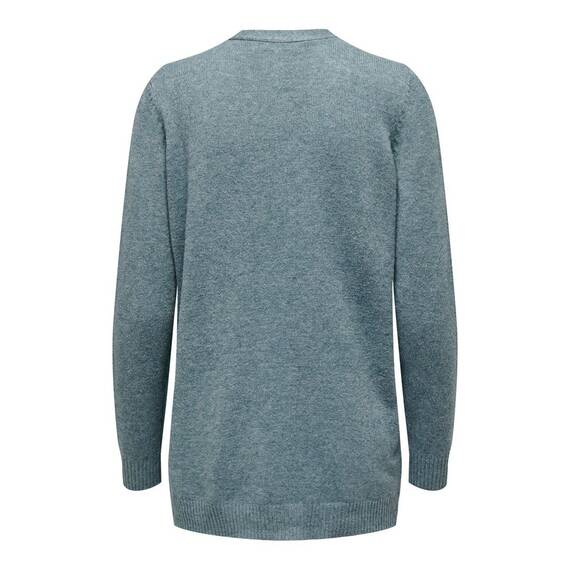 ONLY Damen Onllesly L/S Open Cardigan KNT Noos Strickjacke 15174274 ,Deep Teal/Detail:w. Melange ,S