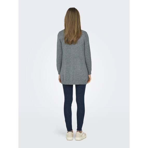 ONLY Damen Onllesly L/S Open Cardigan KNT Noos Strickjacke 15174274,Scarab/Detail:Melange,M