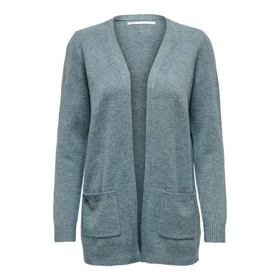 ONLY Damen Onllesly L/S Open Cardigan KNT Noos Strickjacke 15174274 ,Deep Teal/Detail:w. Melange ,M
