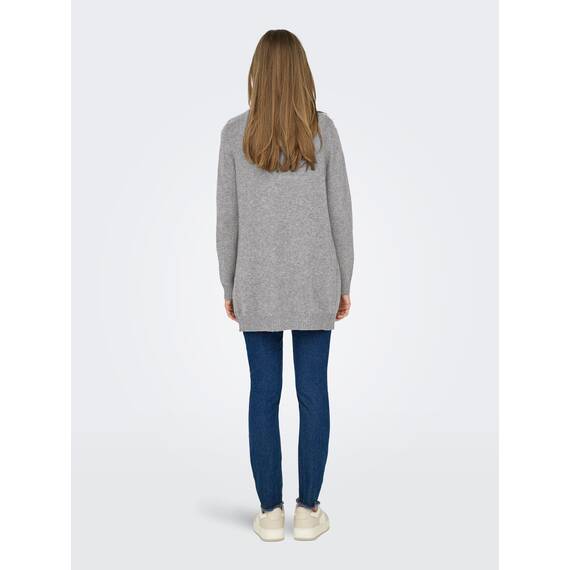 ONLY Damen Onllesly L/S Open Cardigan KNT Noos Strickjacke 15174274 ,Ultimate Grey ,M