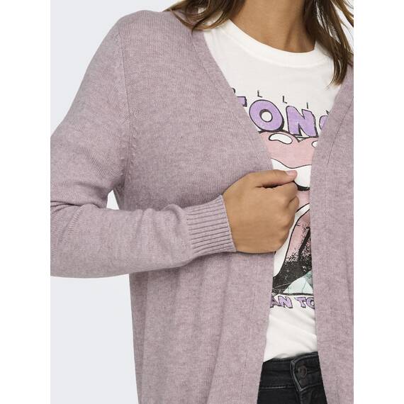 ONLY Damen Onllesly L/S Open Cardigan KNT Noos Strickjacke 15174274 ,Violet Ice ,M