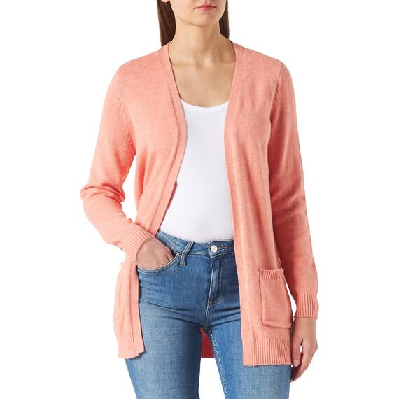 ONLY Damen Onllesly L/S Open Cardigan KNT Noos Strickjacke 15174274 ,Porcelain Rose ,M