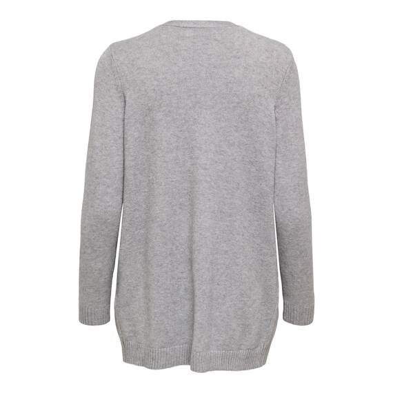 ONLY Damen Onllesly L/S Open Cardigan KNT Noos Strickjacke 15174274 ,Ultimate Grey ,M