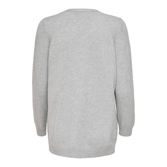 ONLY Damen Onllesly L/S Open Cardigan KNT Noos Strickjacke 15174274,Light Grey Melange,M