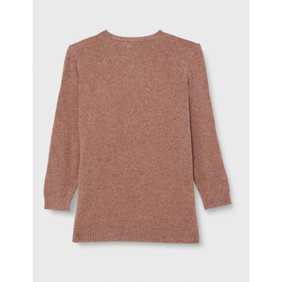 ONLY Damen Onllesly L/S Open Cardigan KNT Noos Strickjacke 15174274,Rose Brown/Detail:w. Melange,3XL