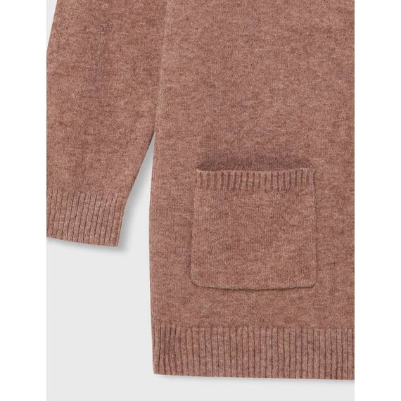 ONLY Damen Onllesly L/S Open Cardigan KNT Noos Strickjacke 15174274,Rose Brown/Detail:w. Melange,3XL