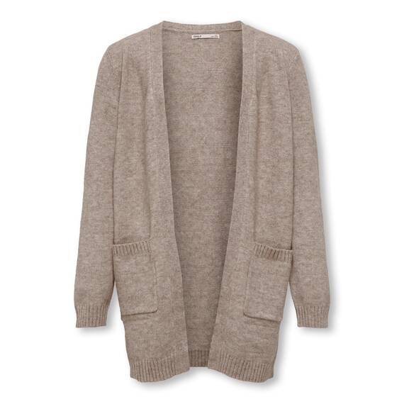ONLY Mädchen Koglesly L/S Open Cardigan KNT Noos, Beige/Detail:Melange, 134-140