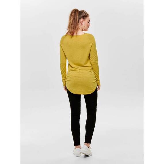 ONLY Damen Onlmila Lacy L/S Long Pullover Knt Noos, Yolk Yellow/Detail:w. Melange, XXS