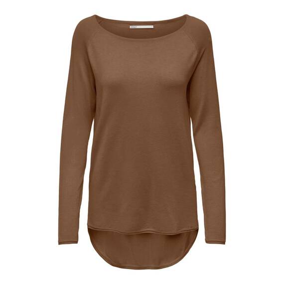 ONLY Damen Onlmila Lacy L/S Long Pullover Knt Noos, Toffee/Detail:w. Melange, XS