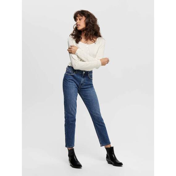 ONLY Damen Onlmila Lacy L/S Long Pullover Knt Noos, Cloud Dancer, 3XL