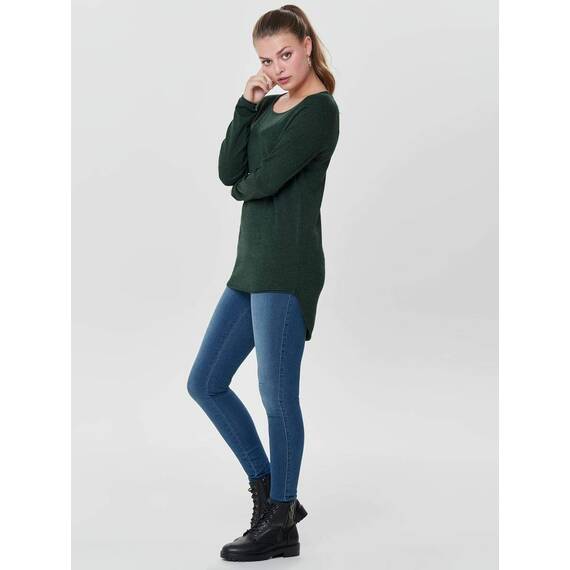 ONLY Damen Onlmila Lacy L/S Long Pullover Knt Noos, Green Gables/Detail:w. Melange, 3XL