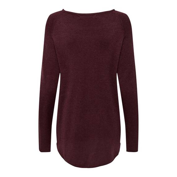 ONLY Damen Onlmila Lacy L/S Long Pullover Knt Noos, Windsor Wine, XXL