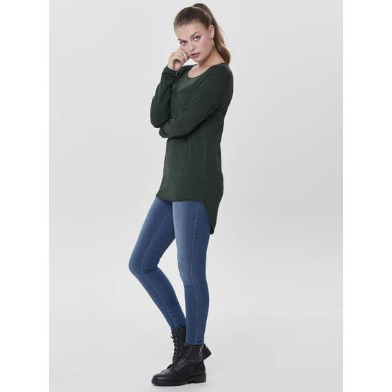 ONLY Damen Onlmila Lacy L/S Long Pullover Knt Noos, Green Gables/Detail:w. Melange, 3XL